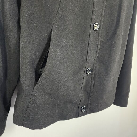 Coldwater Creek Womens Jacket Size Small Pockets Button Up Black Stretch Lined - Picture 6 of 10